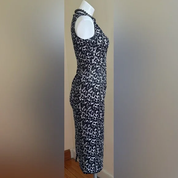 NEW YORK & COMPANY Black & White Sleeveless Bodycon Dress Sz. XS - Picture 3 of 12